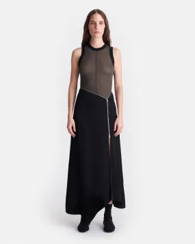 Zella - Georgette Midi Skirt - Black