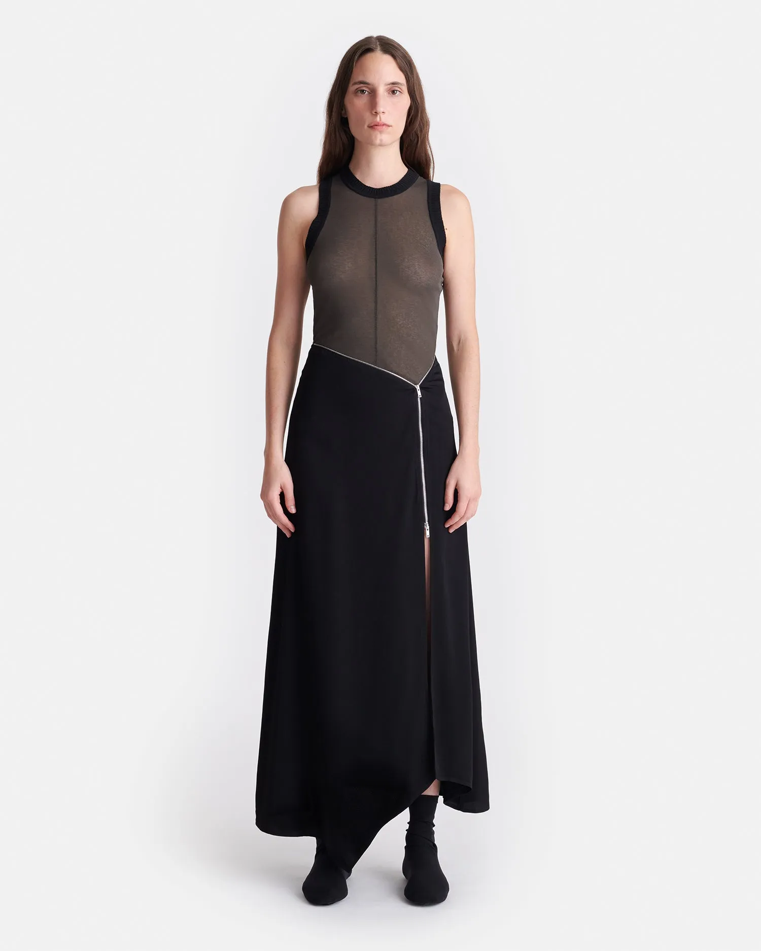 Zella - Georgette Midi Skirt - Black