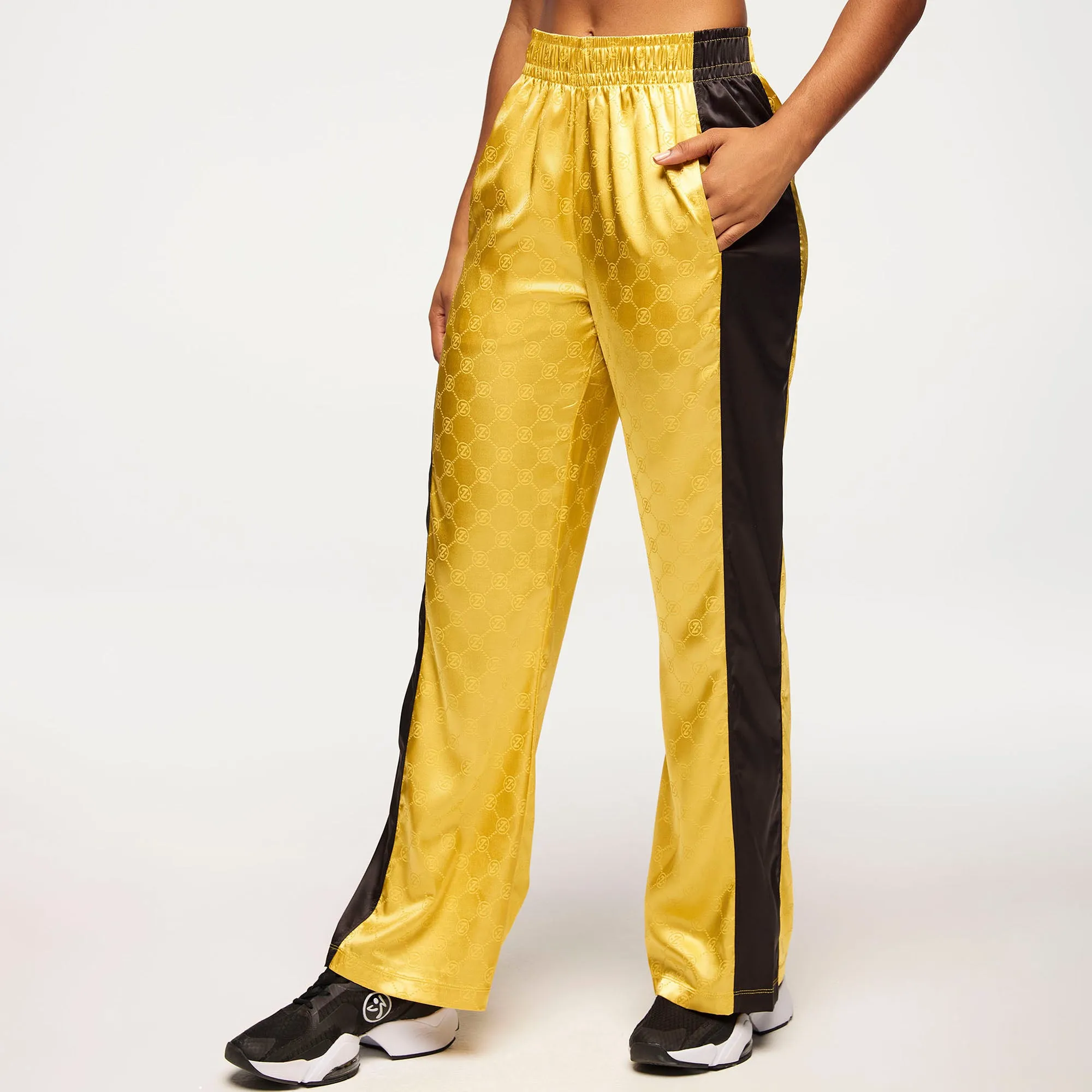 Zumba® Runway Straight Leg Track Pants - Gold